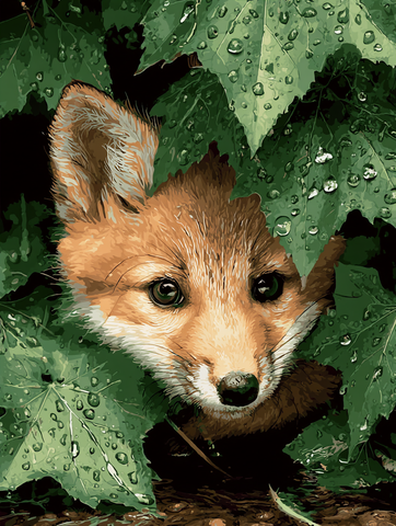 Cute Fox Peeking Out