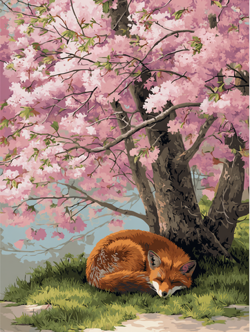 Peaceful Fox Floral Shade